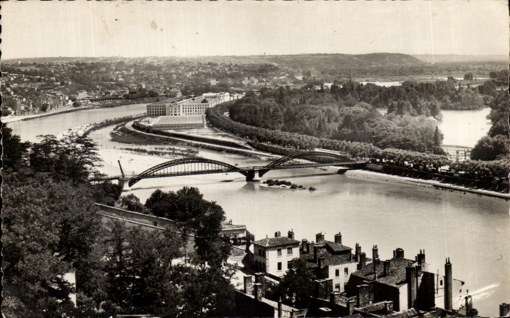 CPA Lyon View on the Park the Bridge of the Loop and the Palate of the Fair