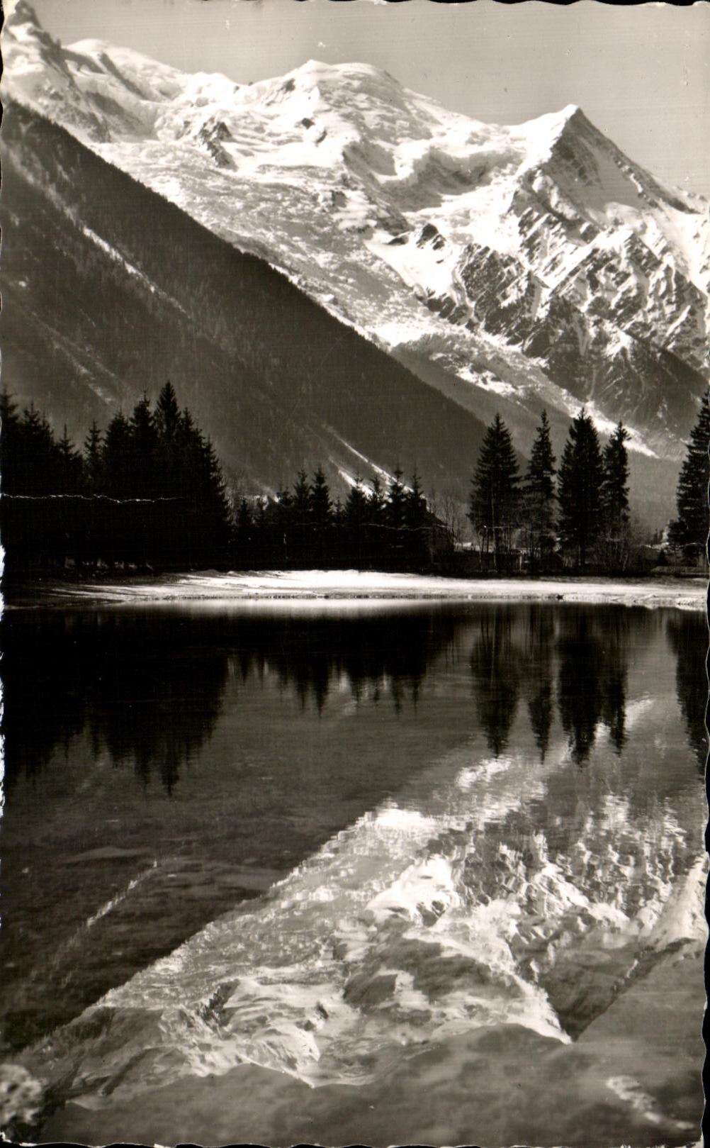 CPA Chamonix Lake of the Beach and White Moht
