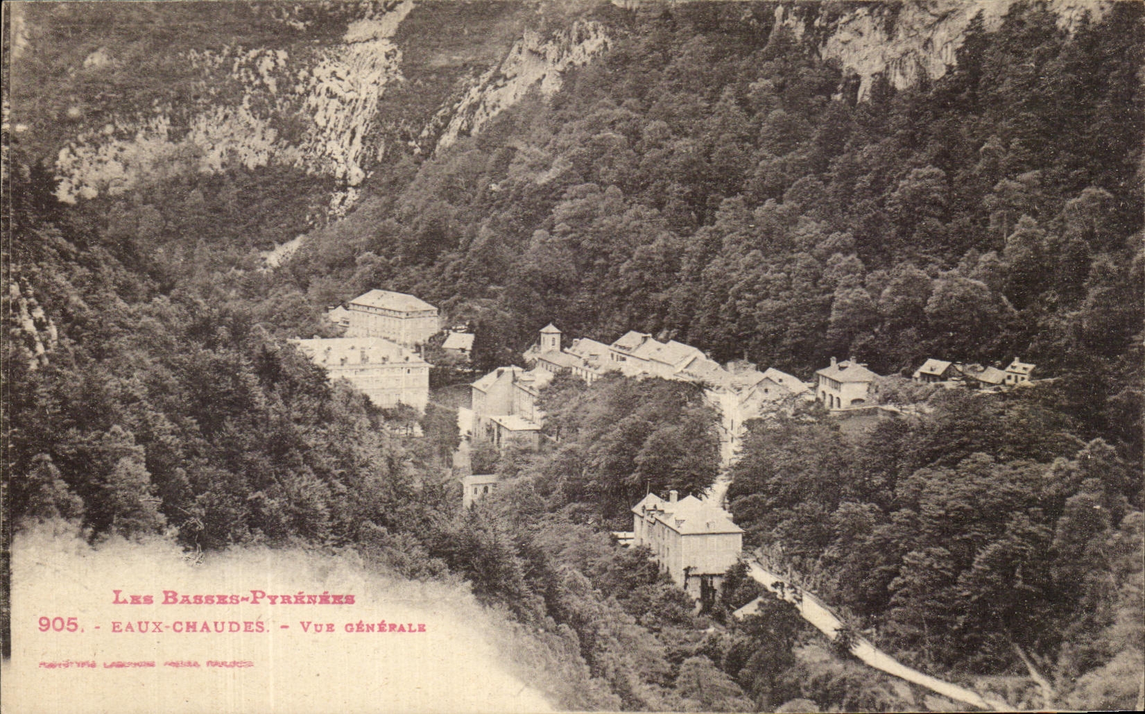 CPA the Low Pyrenees Hot Water View