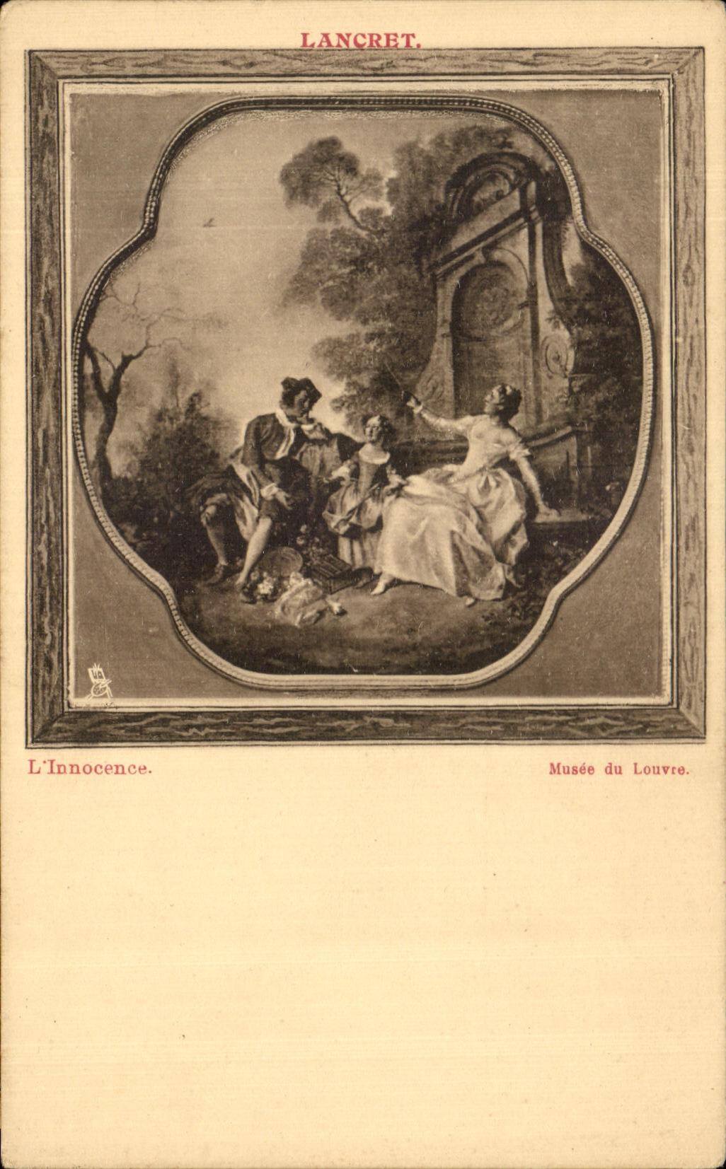CPA Lancret innocence Museum of Louvre Paris