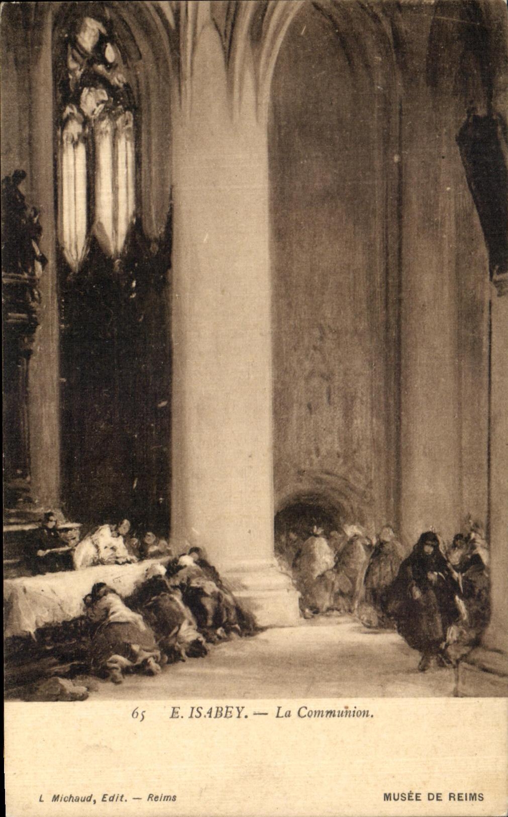 CPA Isabey La communion Musee de Reims 