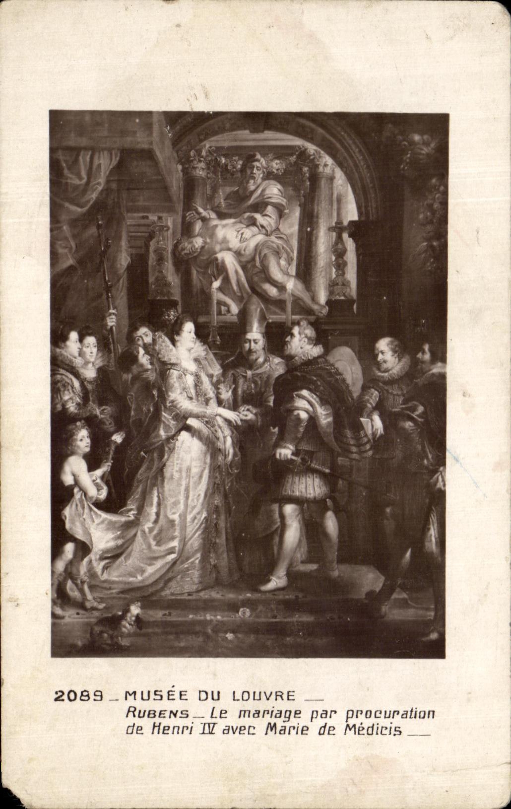 CPA Paris Museum of Louvre Rubens the marriage by procuration of Henri I with Marie de Medicis