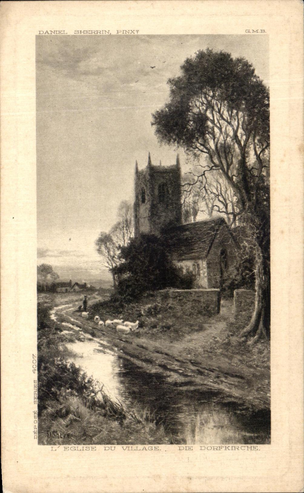 CPA the church of the village Daniel Sherrin