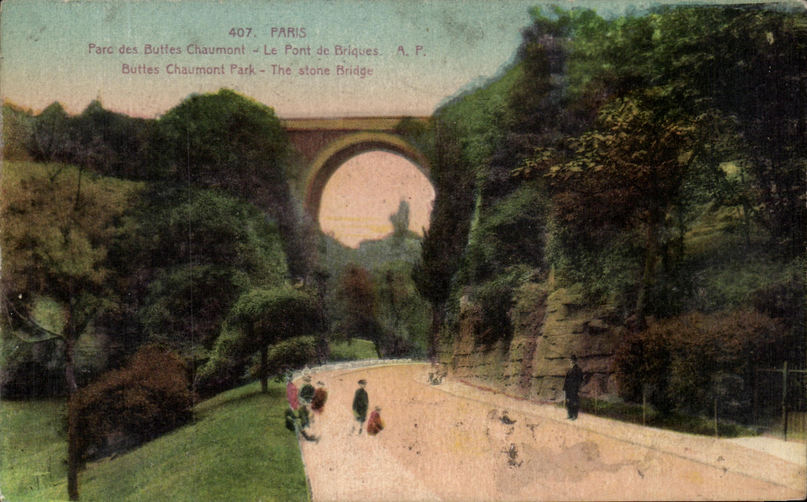 CPA Paris Paro Of the Hillocks stubble the Bridge De Brlques