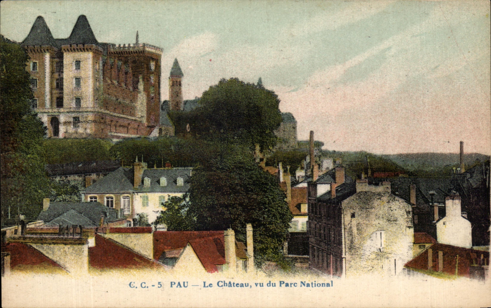 CPA Pau the Castle Seen Of the National park