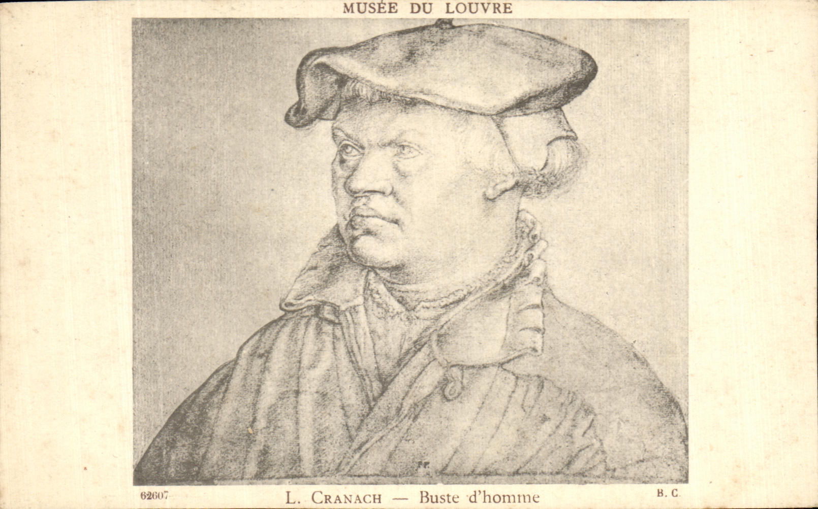 CPA Musee Du Louvre Crananch Buste d'homme