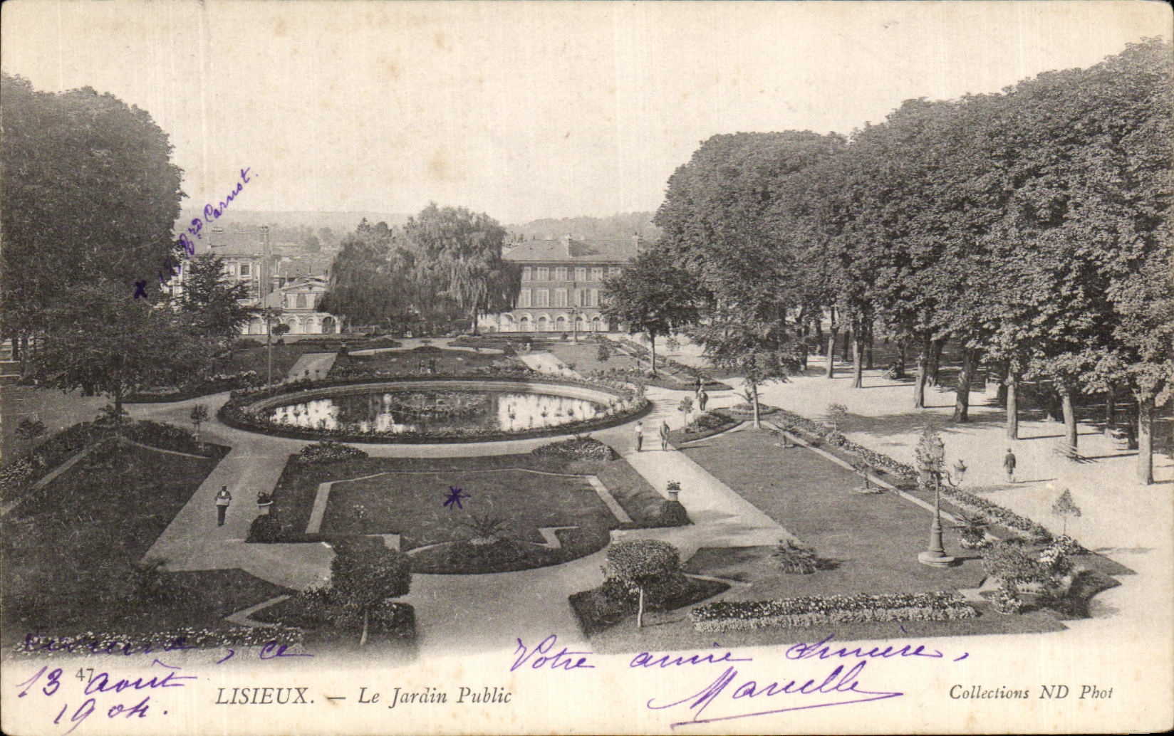 CPA Lisieux the Public garden