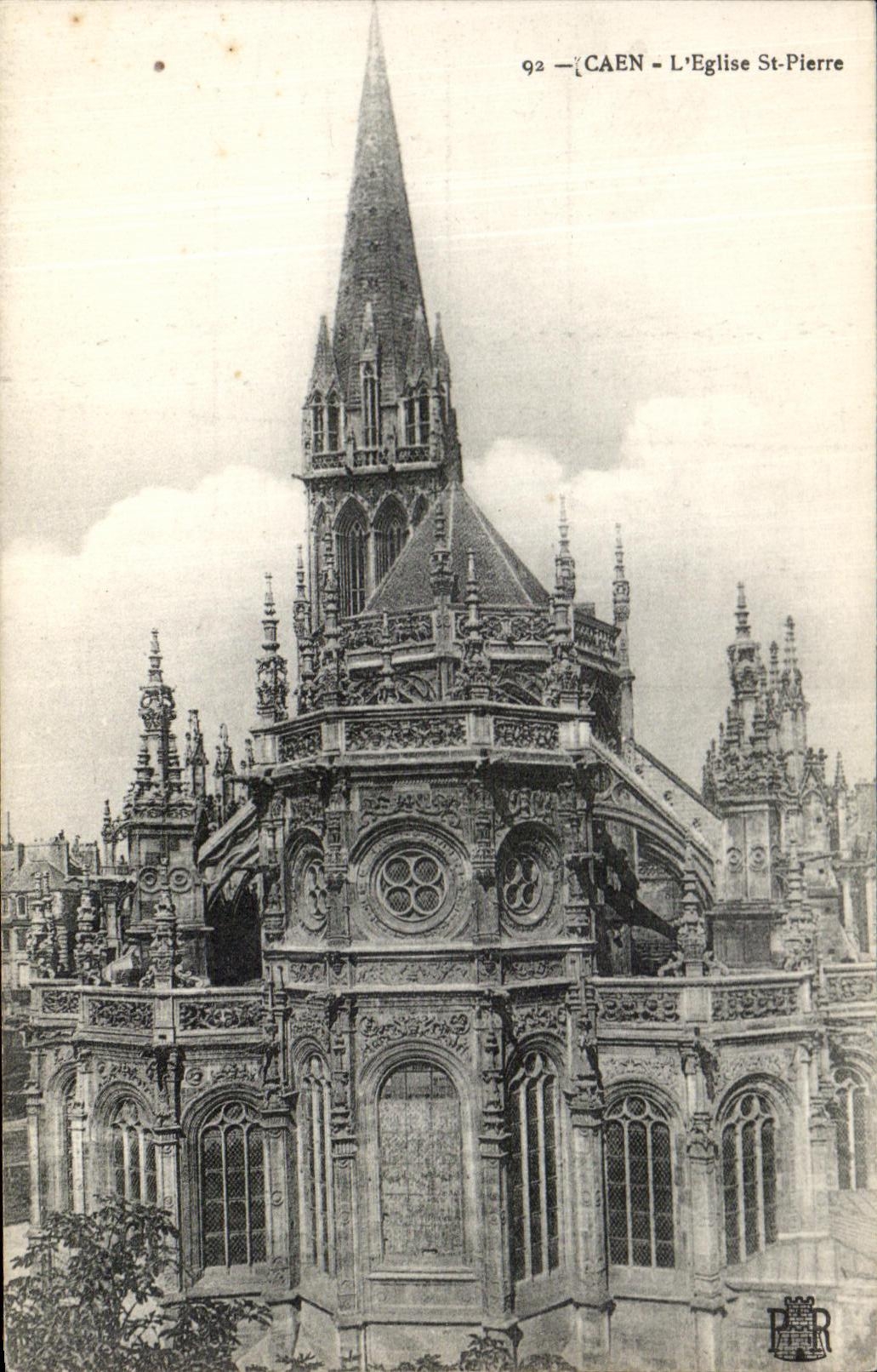 CPA Caen L'Eglise St Pierre