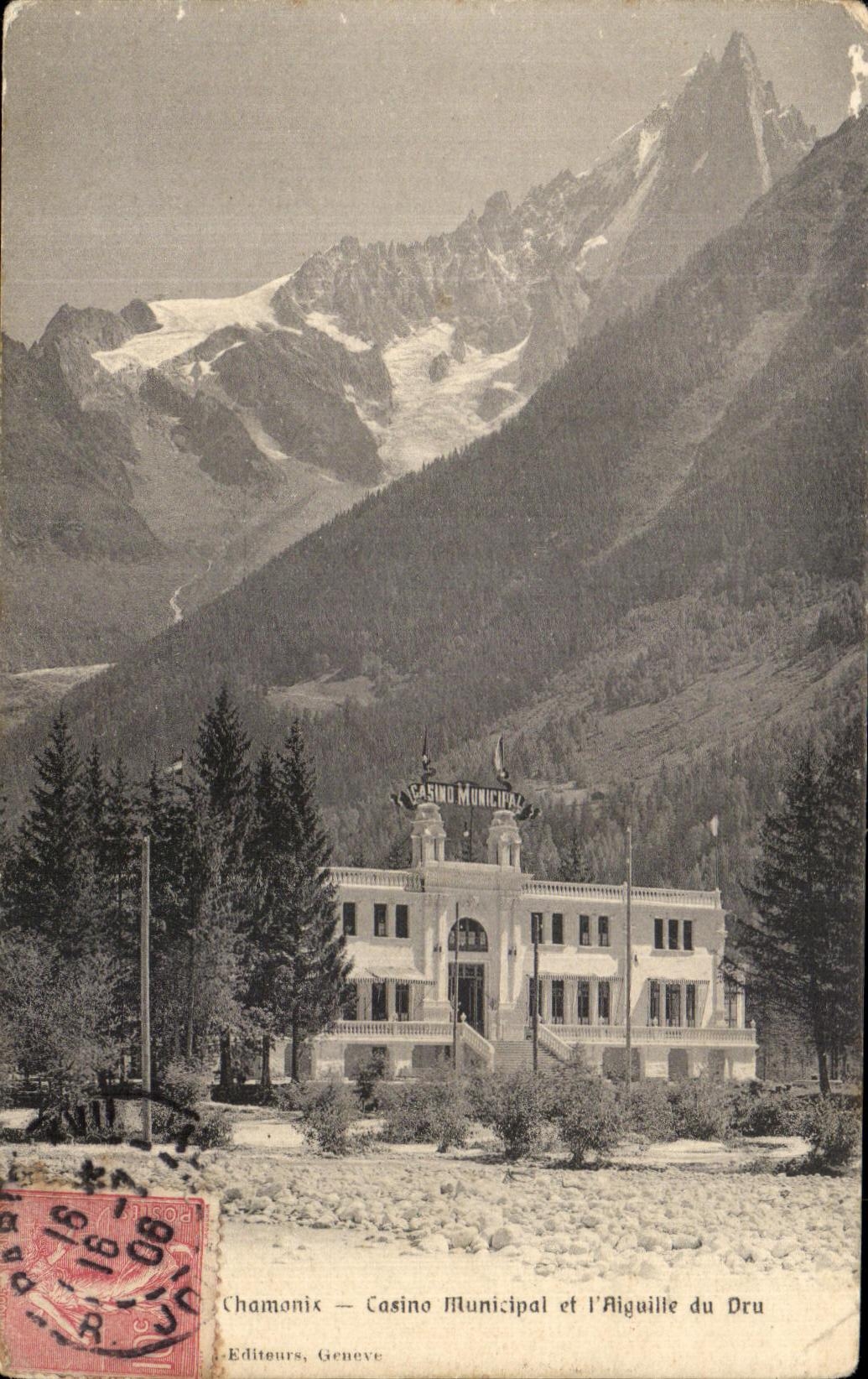 CPA Chamonix Municipal Casino And the Needle Of Thickly