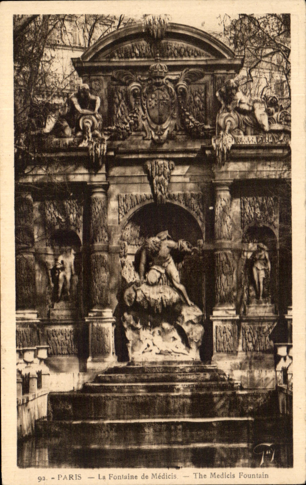 CPA Paris the Fountain De Medicis