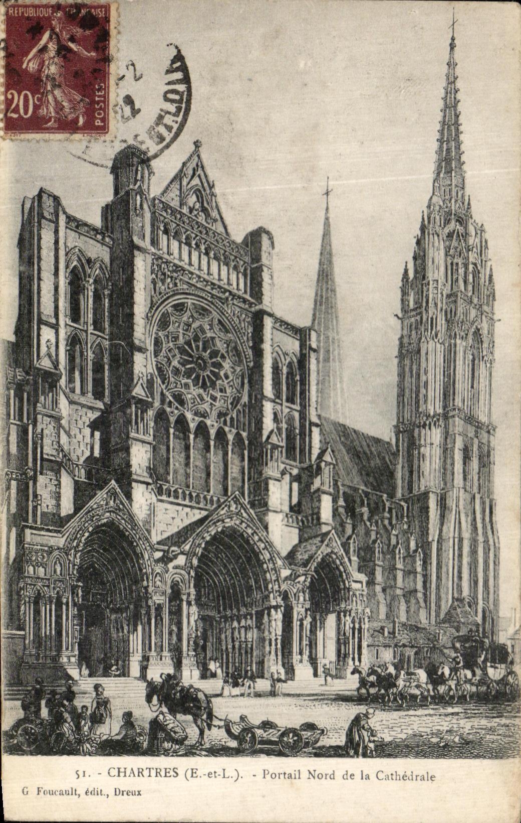 CPA Northern Chartres Gate of the Cathedral