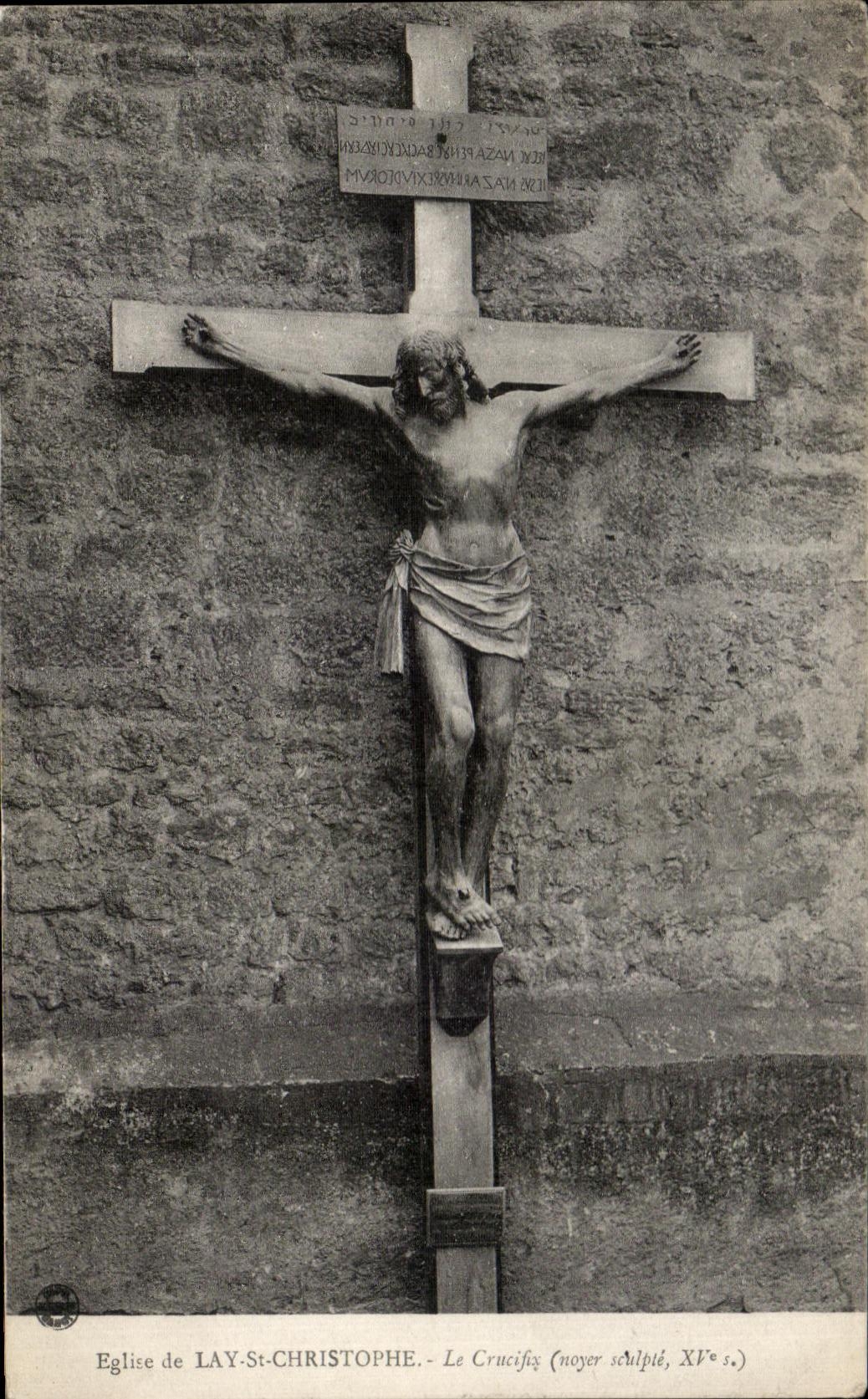CPA Church Lay St Christophe the Crucifix