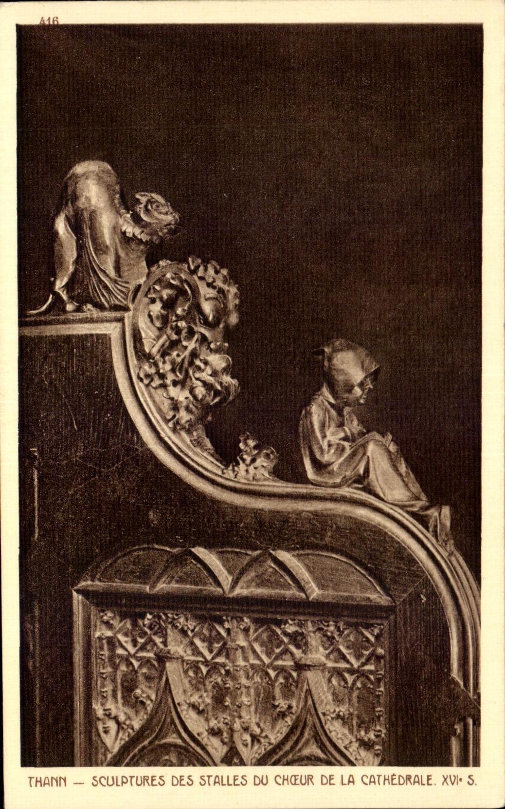 CPA Thann Sculptures Of the Stalls Of the Chorus Of the Cathedral