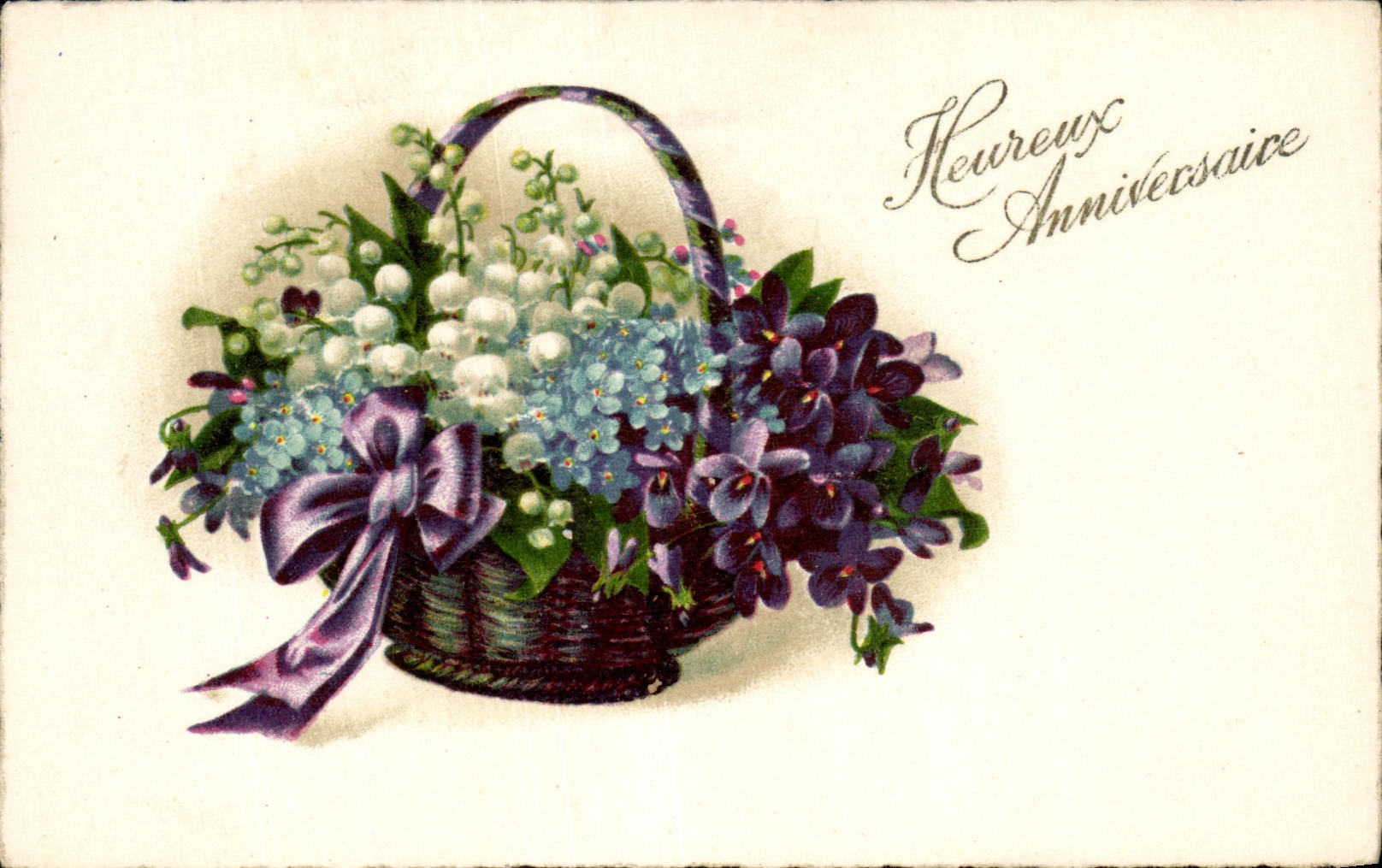 Cumpleanos feliz de las flores de la fantasia de CPA