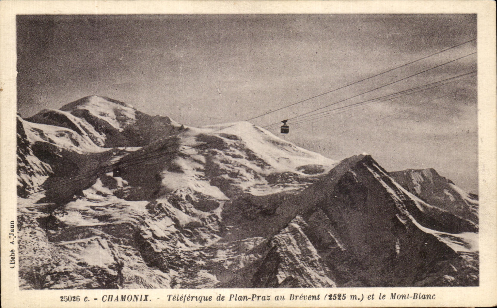 CPA Chamonix Teleferic Of Praz Plan In Brevent And Mont Blanc