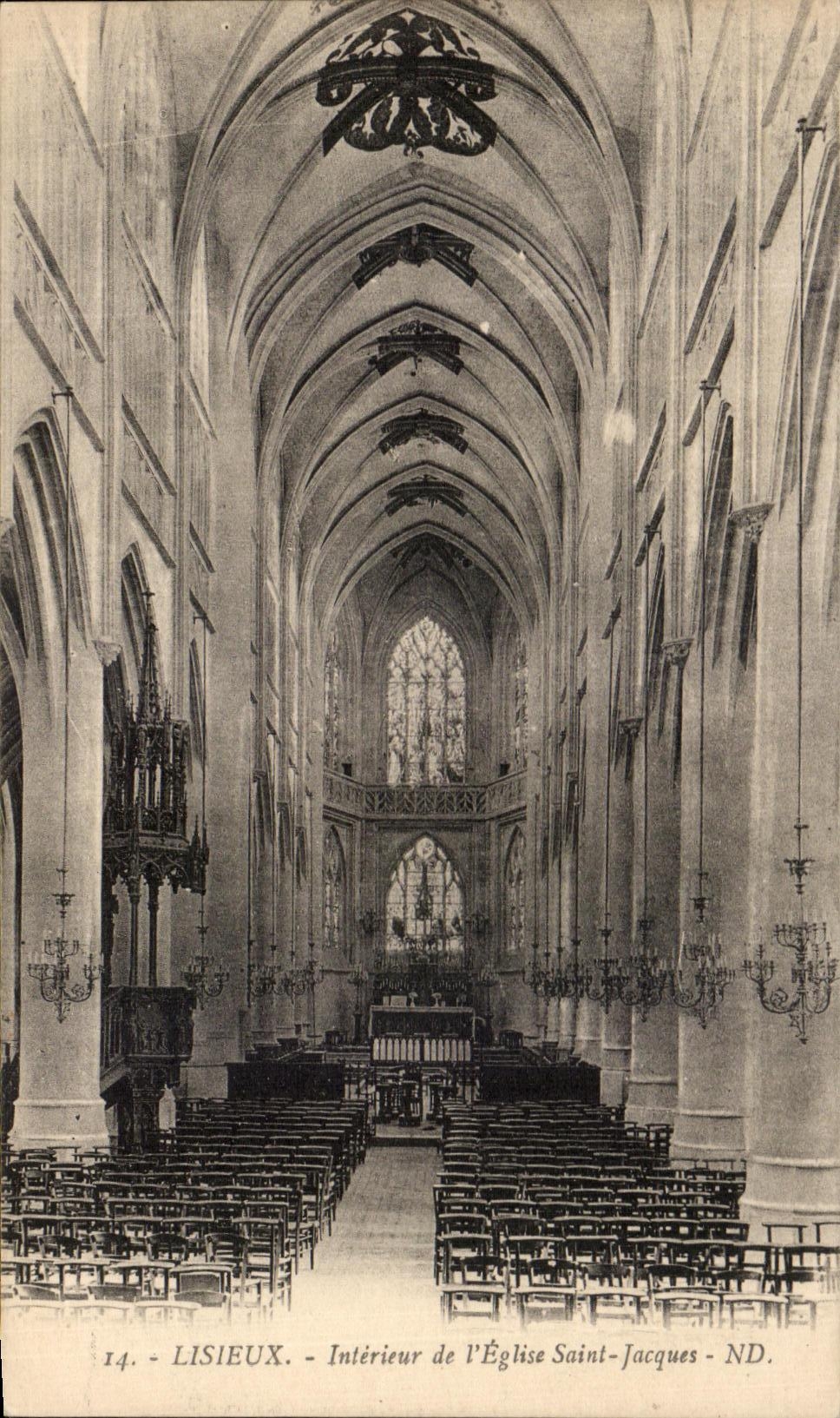 CPA Interior Lisieux Of the Church Saint Jacques