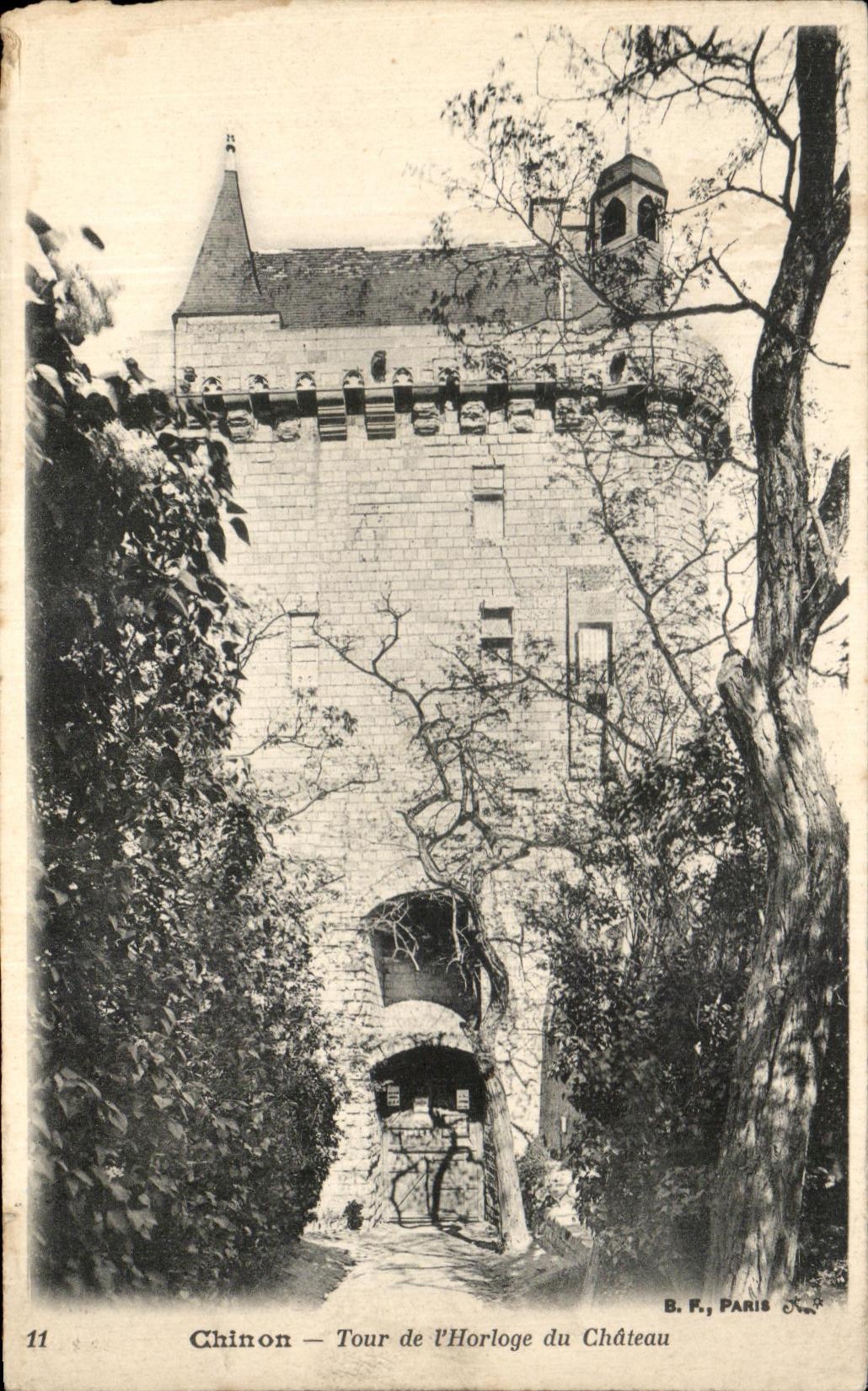 CPA Chinon Turn Of the Clock Of the Castle