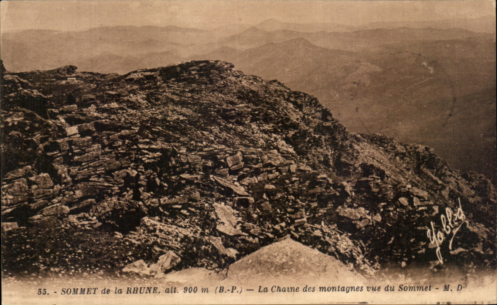 CPA Summit Of Rhune the Chain Of the Mountains Seen Of the Summit