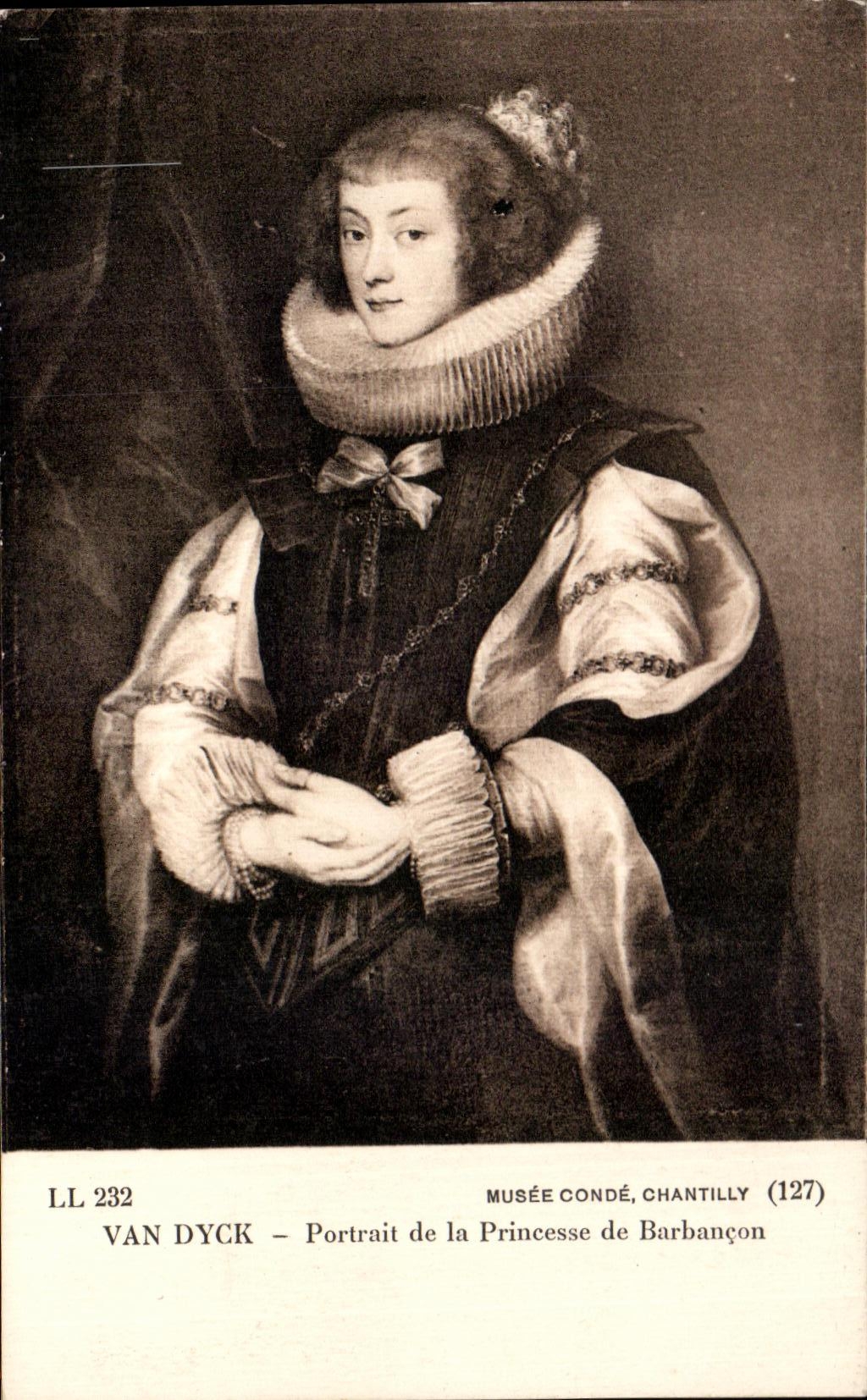 CPA Musee Conde Chantilly Van Dyck Portrait De La Princesse De Barbancon