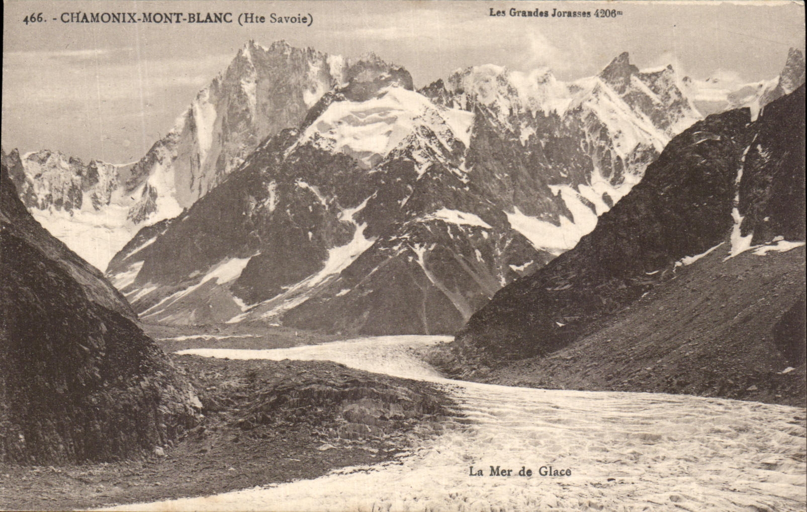 CPA Chamonix Mont Blanc the Jorasses Glacier sea of ice