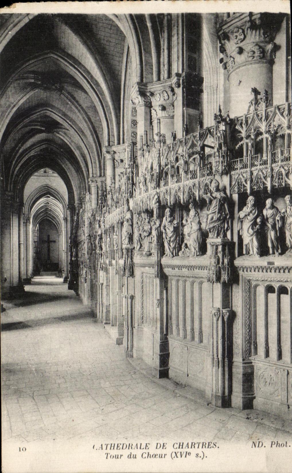 CPA Cathedral Of Chartres Tower of the chorus