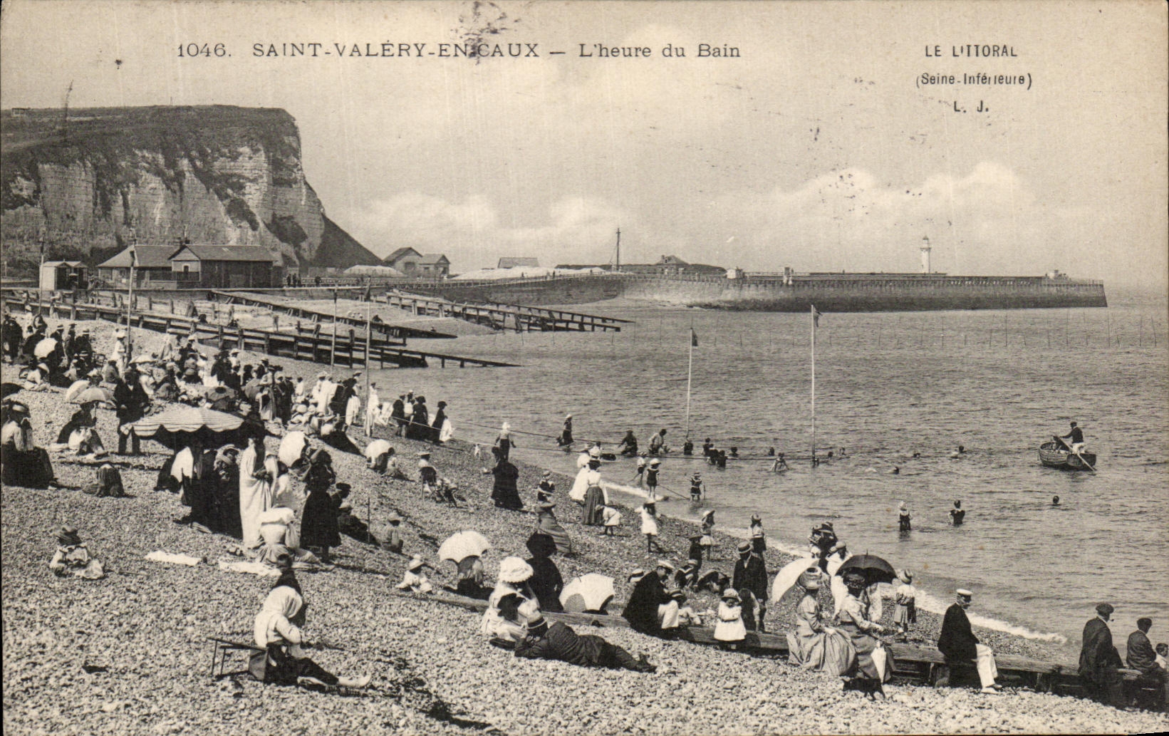 CPA Saint Valery In Caux the hour Of the Bath