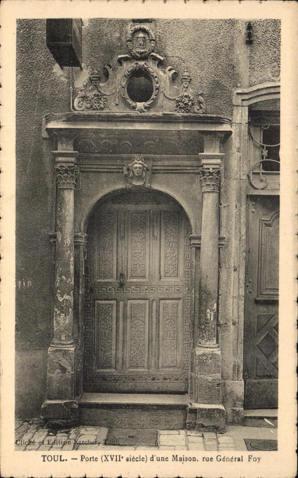 Puerta de CPA Toul de un general Foy de la calle de la casa