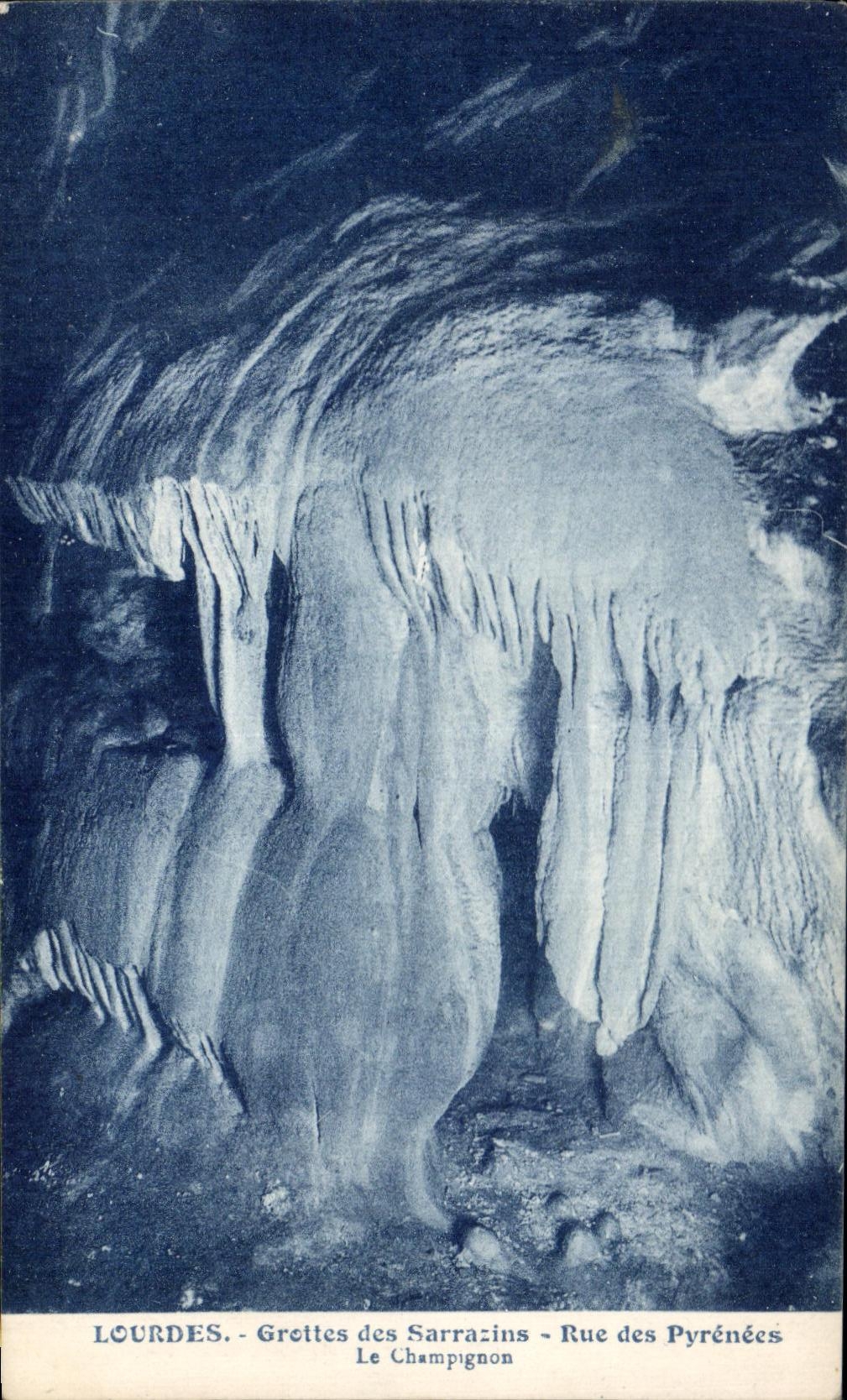 CPA Lourdes Caves of buckwheats Street Of the Pyrenees the Mushroom
