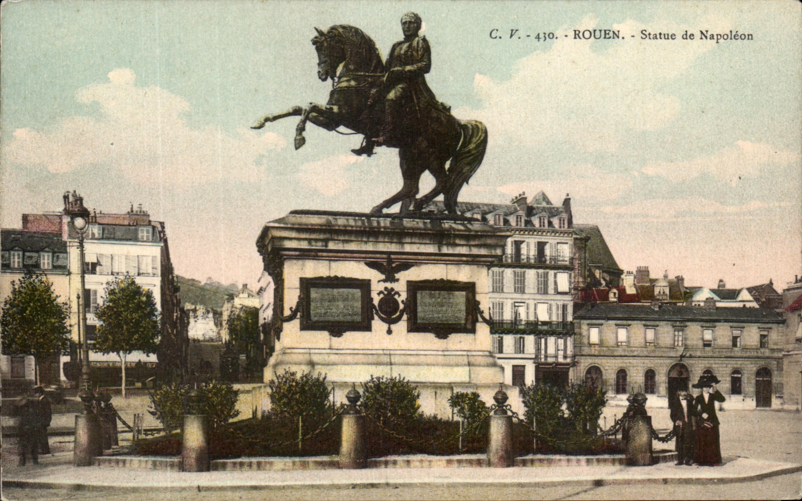 CPA Rouen Statue of Napoleon 1st