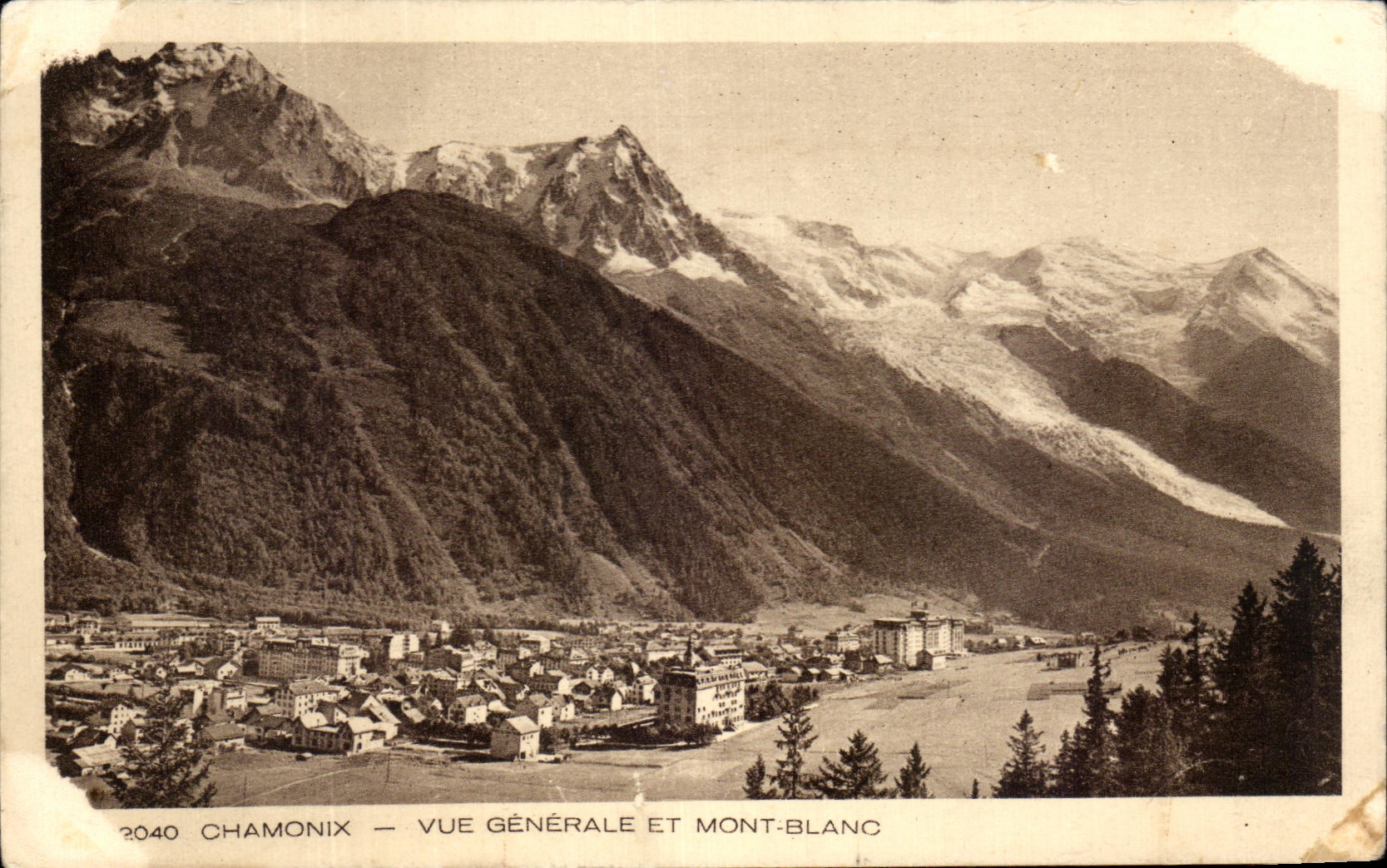 CPA Chamonix View And Mount Blanc