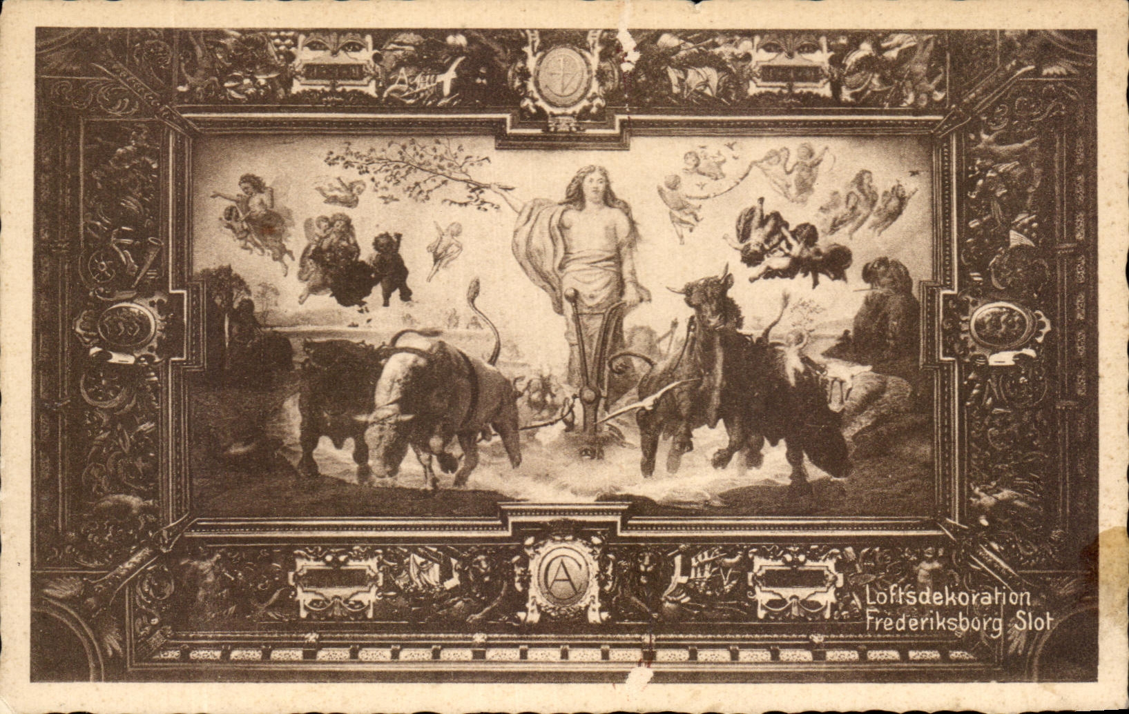 CPA Loftsdekoration Frederiksborg Slot Taureaux