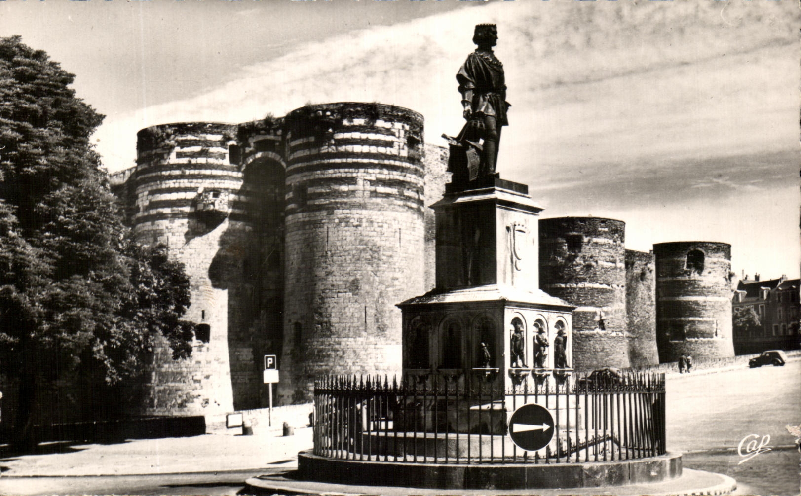 CPA Angers the Castle and Statue of King Rene