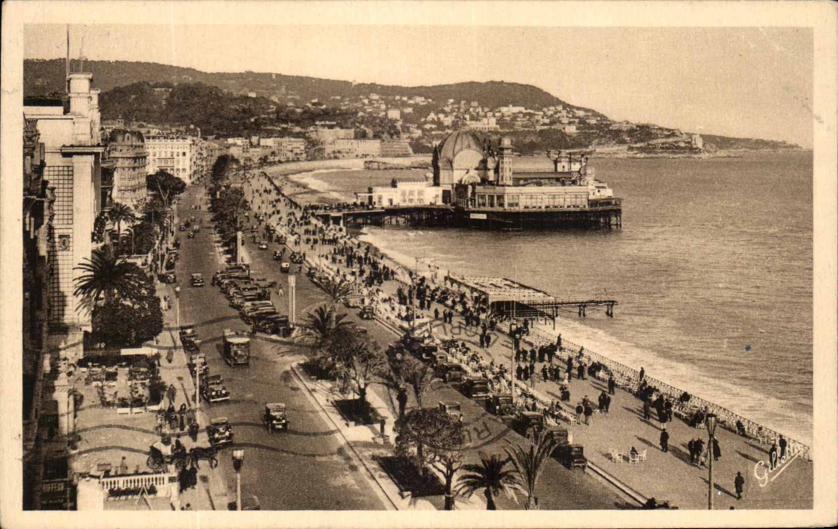 CPA dimensiona Niza el Vue azul artistico en la caminata