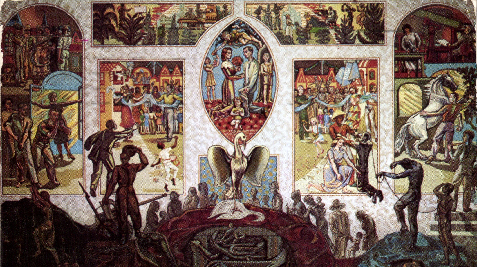 CPA United Nations Nations Unies New York The Mural In The Security Council Chamber At United