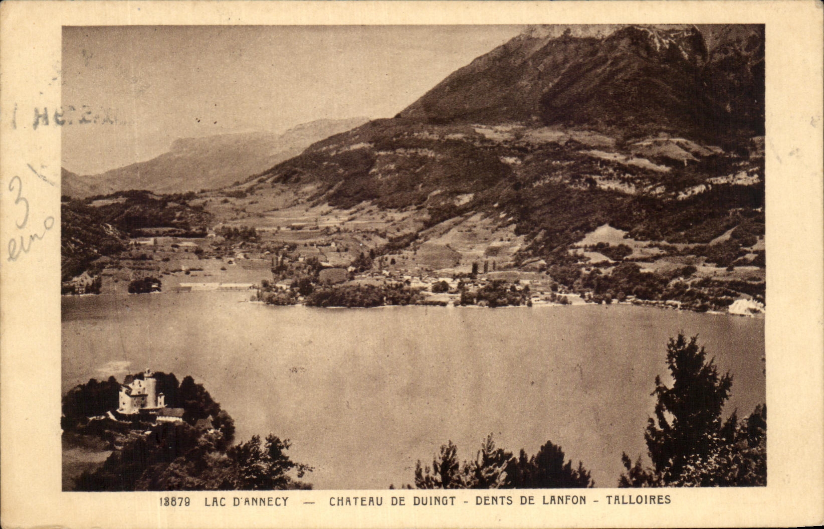 CPA Lake Annecy Castle Of duingt Teeth De Lanfon Talloires