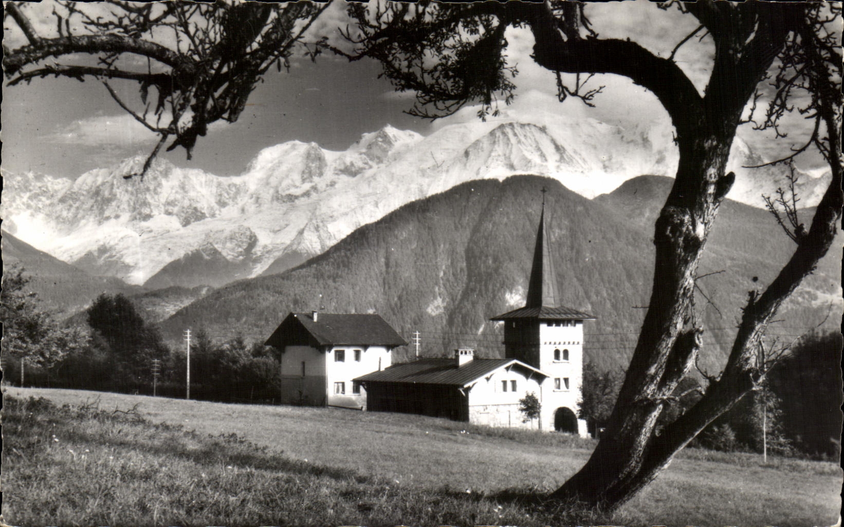 CPA Plate of ESA the Temple And the Chain Of Mont Blanc