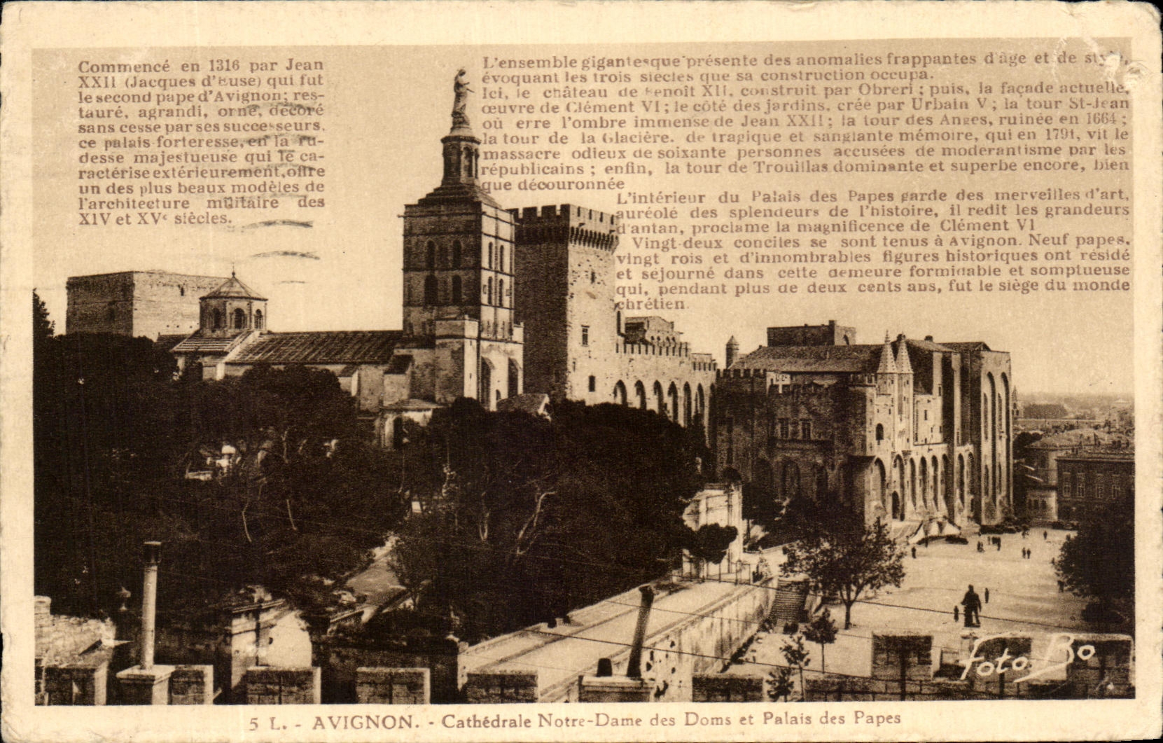 CPA Avignon Catherdrale Notre Dame Des Doms Et Palais Des Papes
