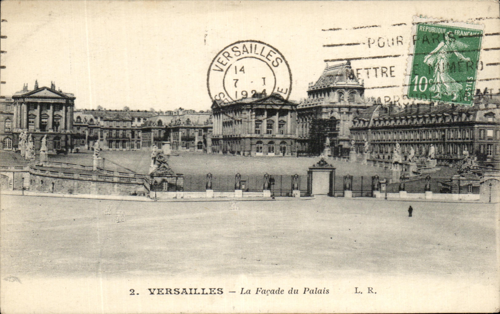 CPA Versailles La Facade Du Palais