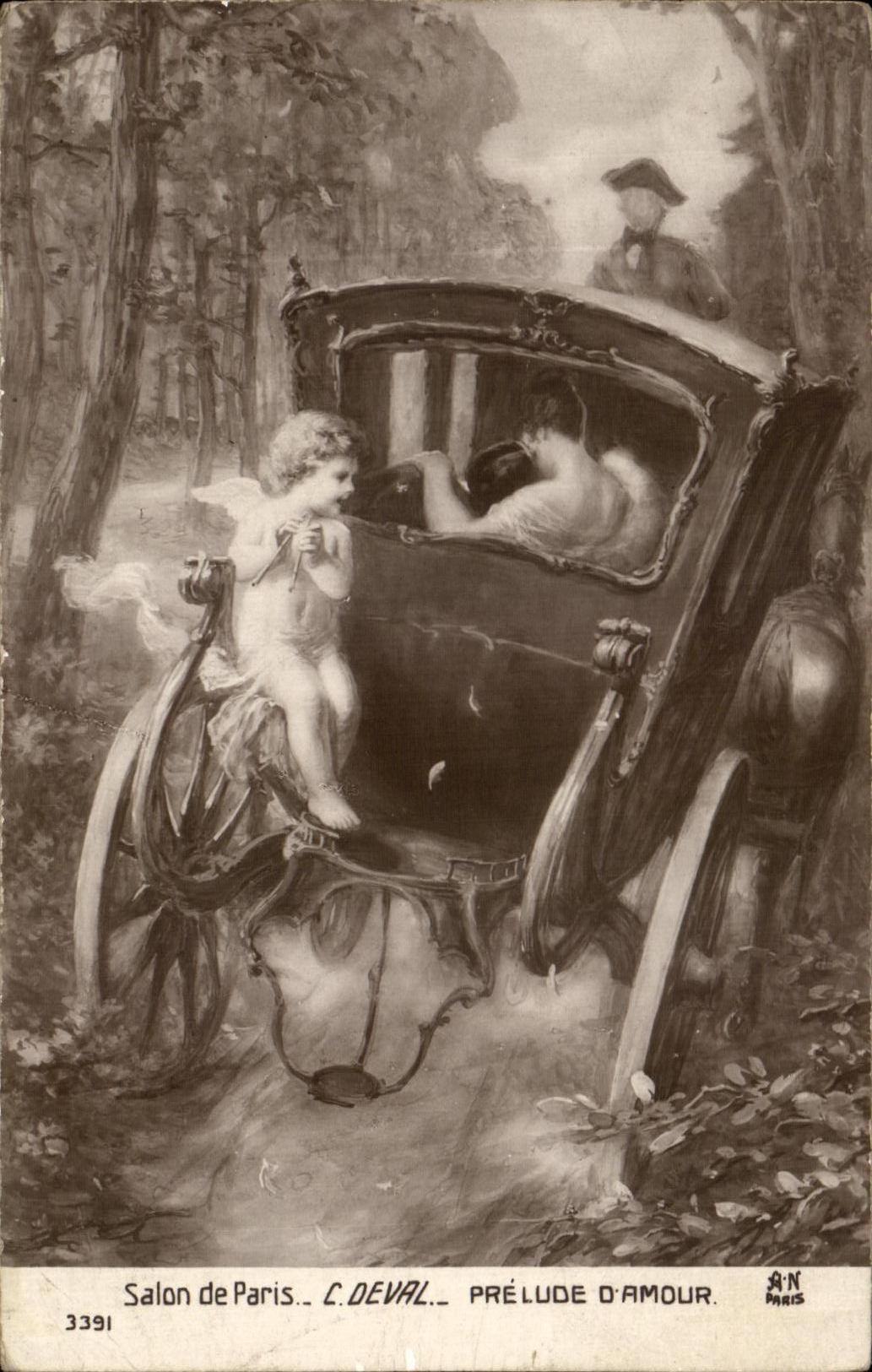 CPA salon de Paris Deval Prelude d'amour Ange 