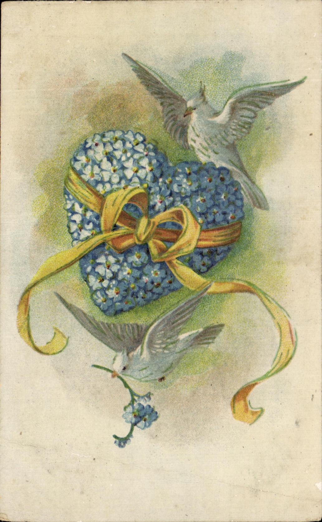 La fantasia de CPA florece la paloma del corazon