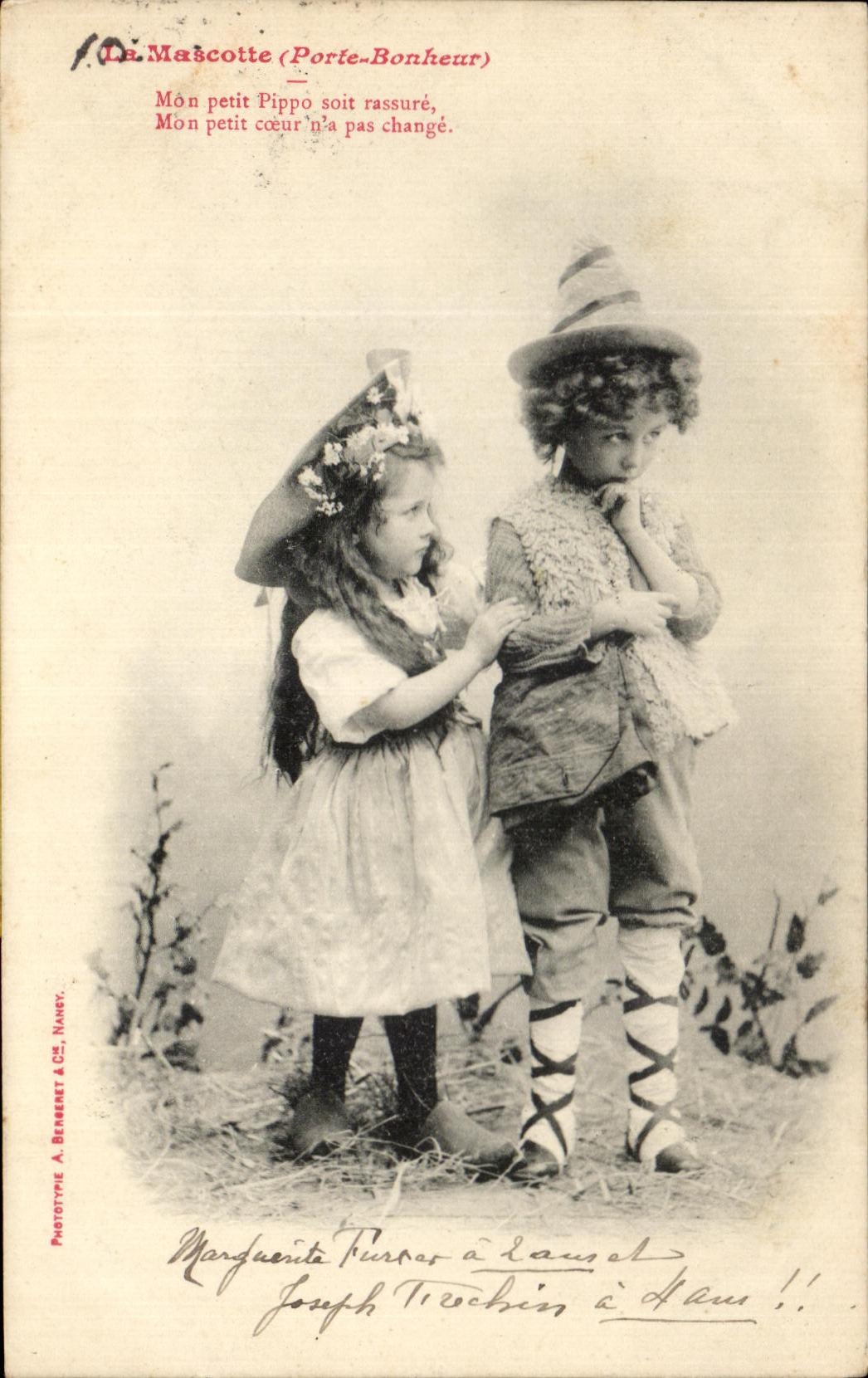 Mascota de los ninos de la fantasia de CPA mi pequeno Pippo