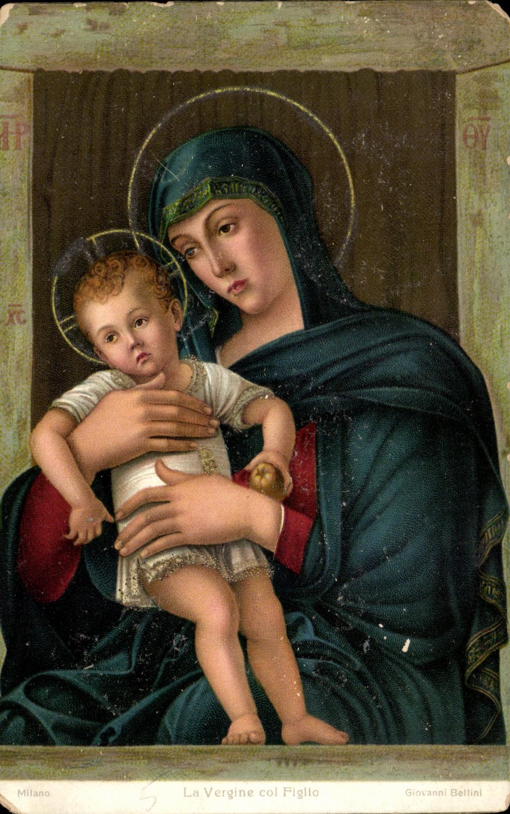 CPA Milano La Vergine col Figlio Giovanni Bellini