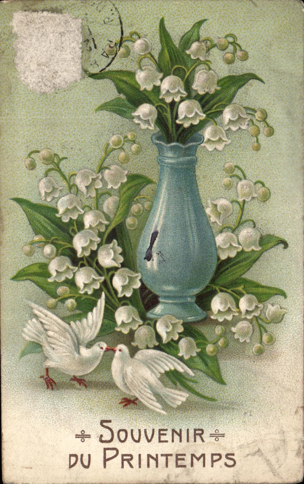 La fantasia de CPA florece palomas del lirio de los valles