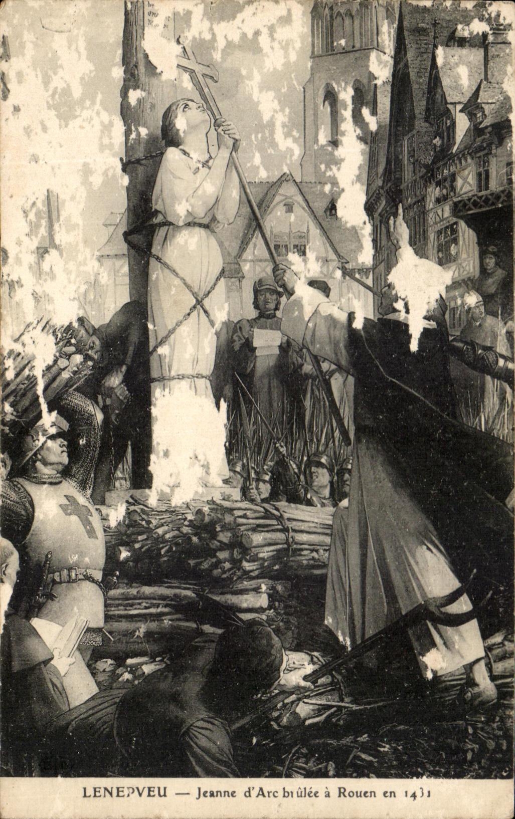 CPA lenepveu Jeanne of arc brulee has Rouen