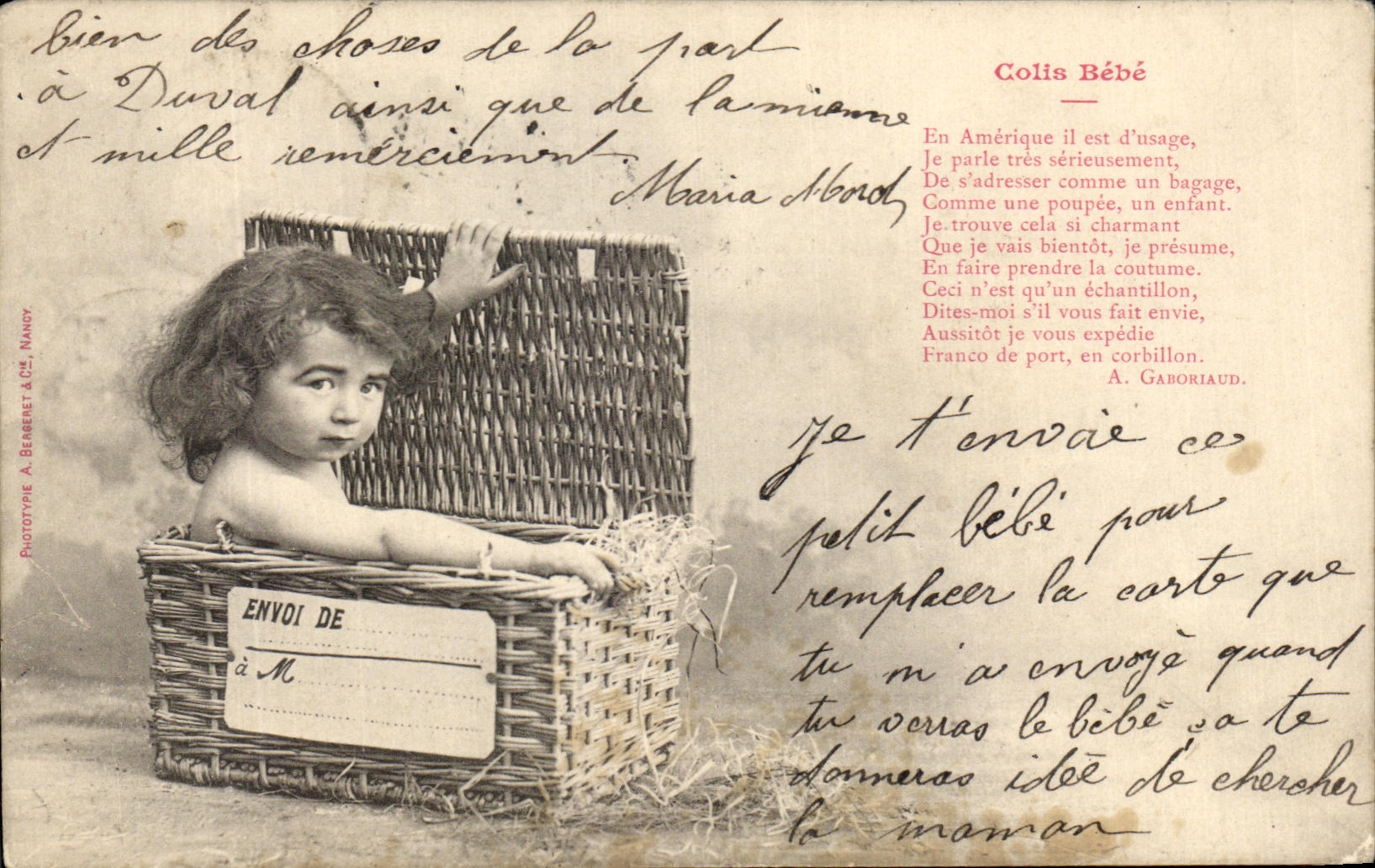 Bebe de la esquina del nino de la fantasia de CPA