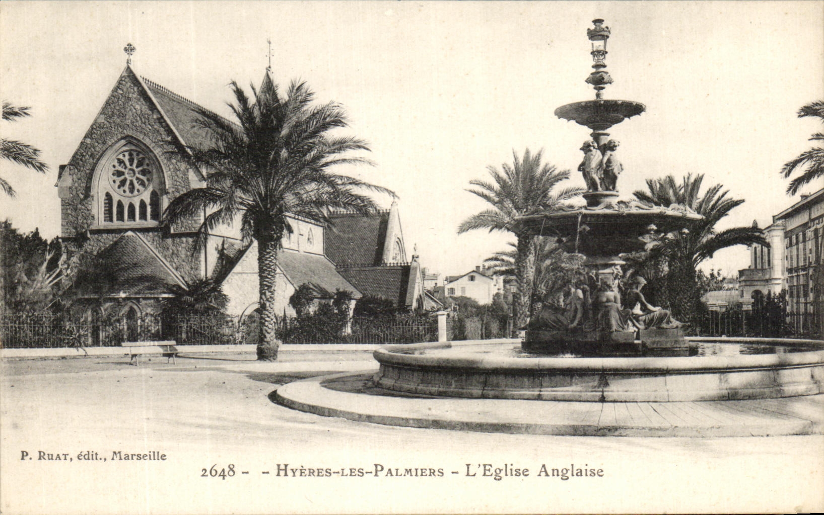 CPA Hyeres Les Palmiers L'Eglise Anglaise