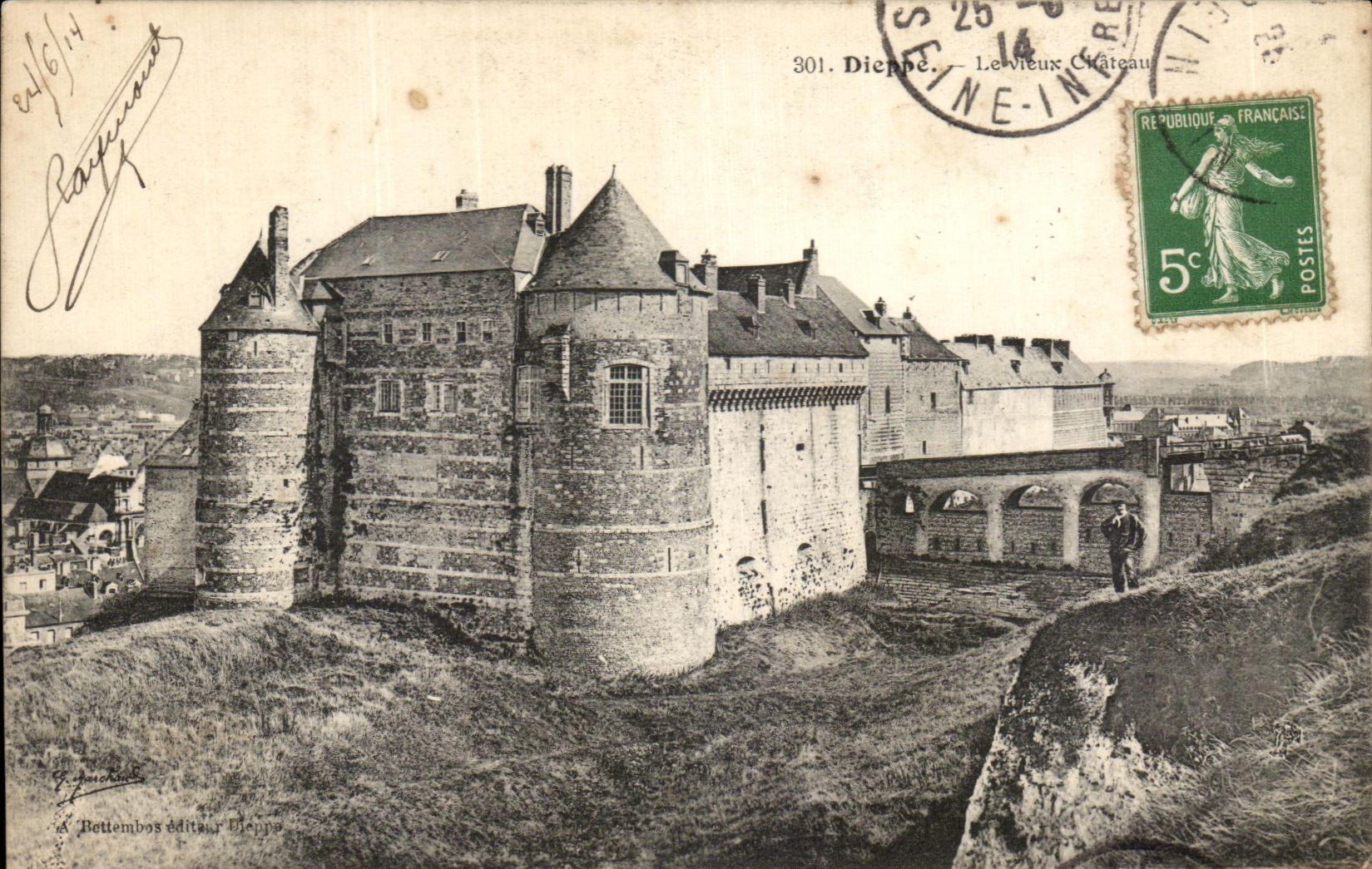 CPA Dieppe el castillo viejo