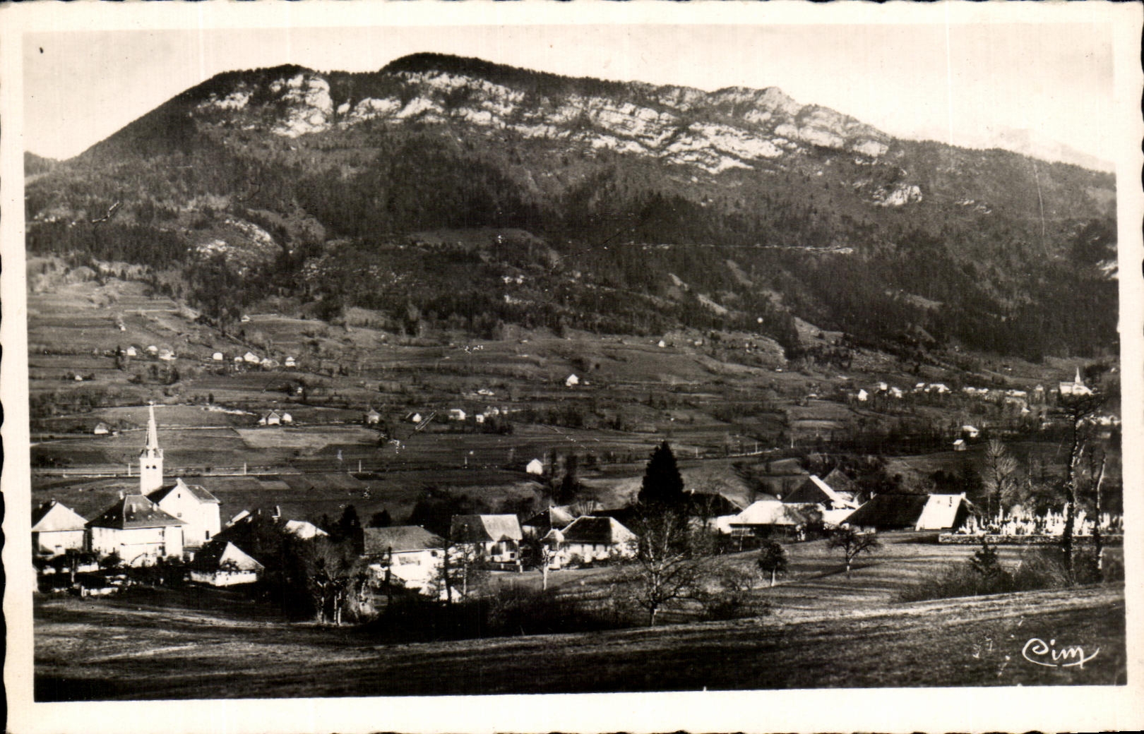 CPA Lescheraines Place Chief of Lescheraines In the Content Chateard and Mountains of the Wallows and the mount chaubert