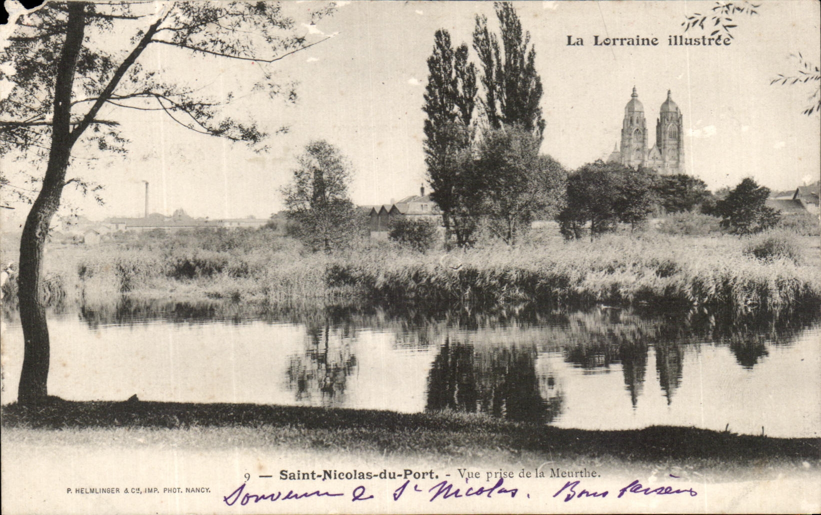 CPA Le Lorraine Illustree Saint Nicolas du Port Vue Prise de la Meurthe