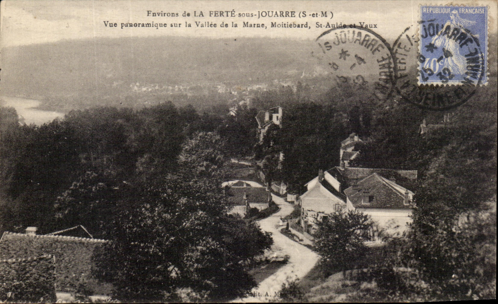 CPA Surroundings of Panoramic Ferte sour Jouarre on the Valley of Marue Moitiebard St Aulde and Vaux